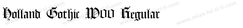 Holland Gothic W00 Regular字体转换